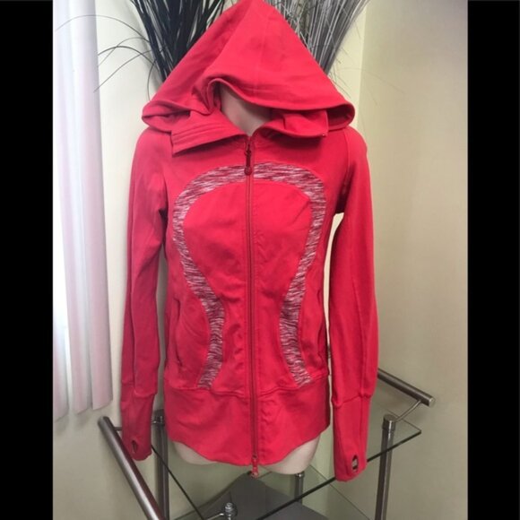 Lululemon STRIDE Hoodie Jacket Zipper Logo Front ColorBlock Stretch Minimalist 4 - Picture 1 of 8